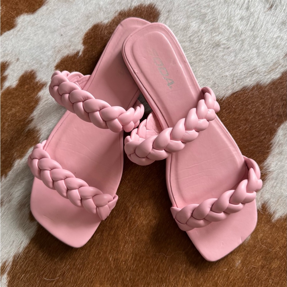 Braided Pink Women's Sandals